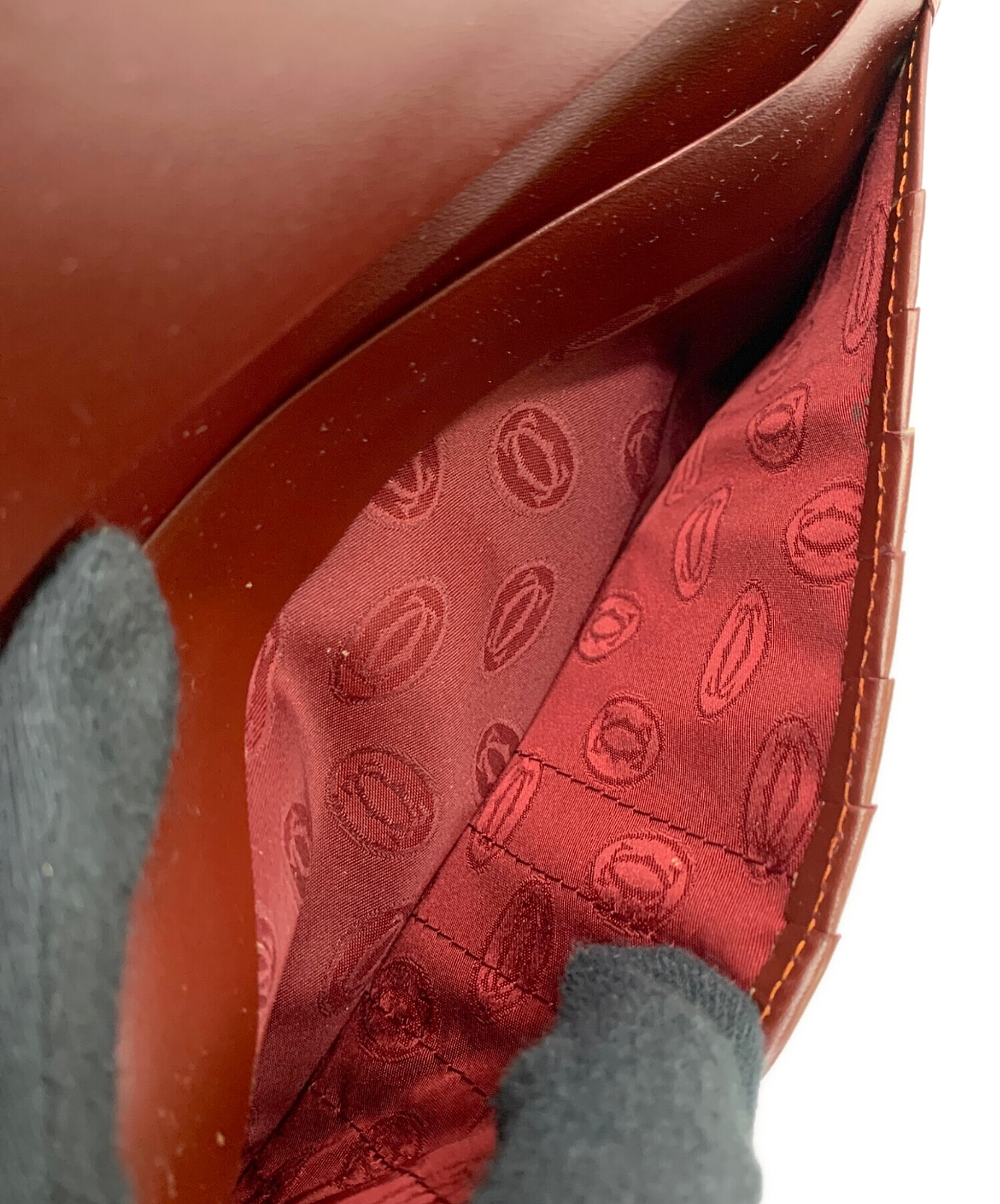 中古・古着通販】Cartier (カルティエ) 札入れ ボルドー｜ブランド