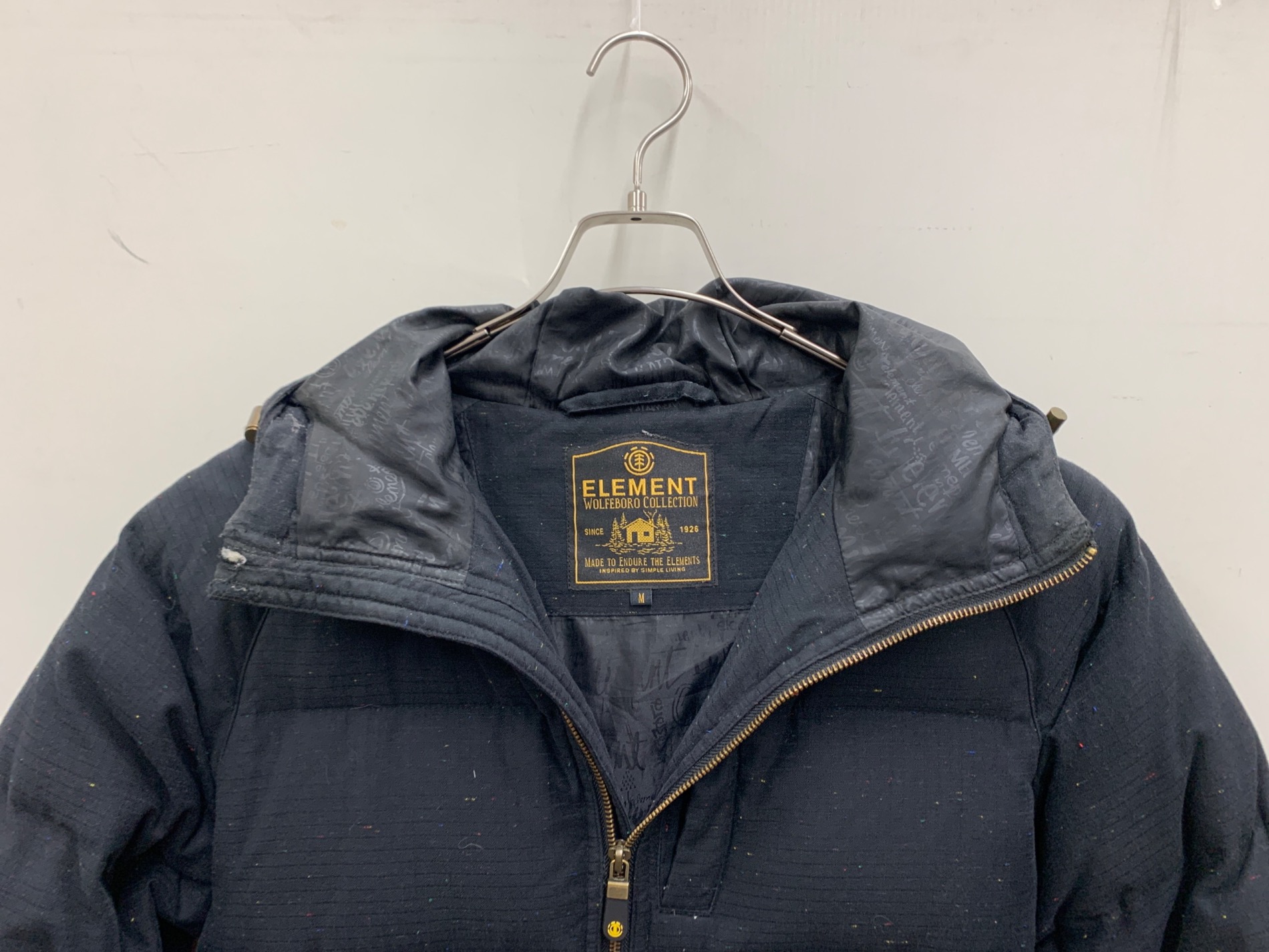 中古・古着通販】ELEMENT (エレメント) ダウンジャケット ブラック