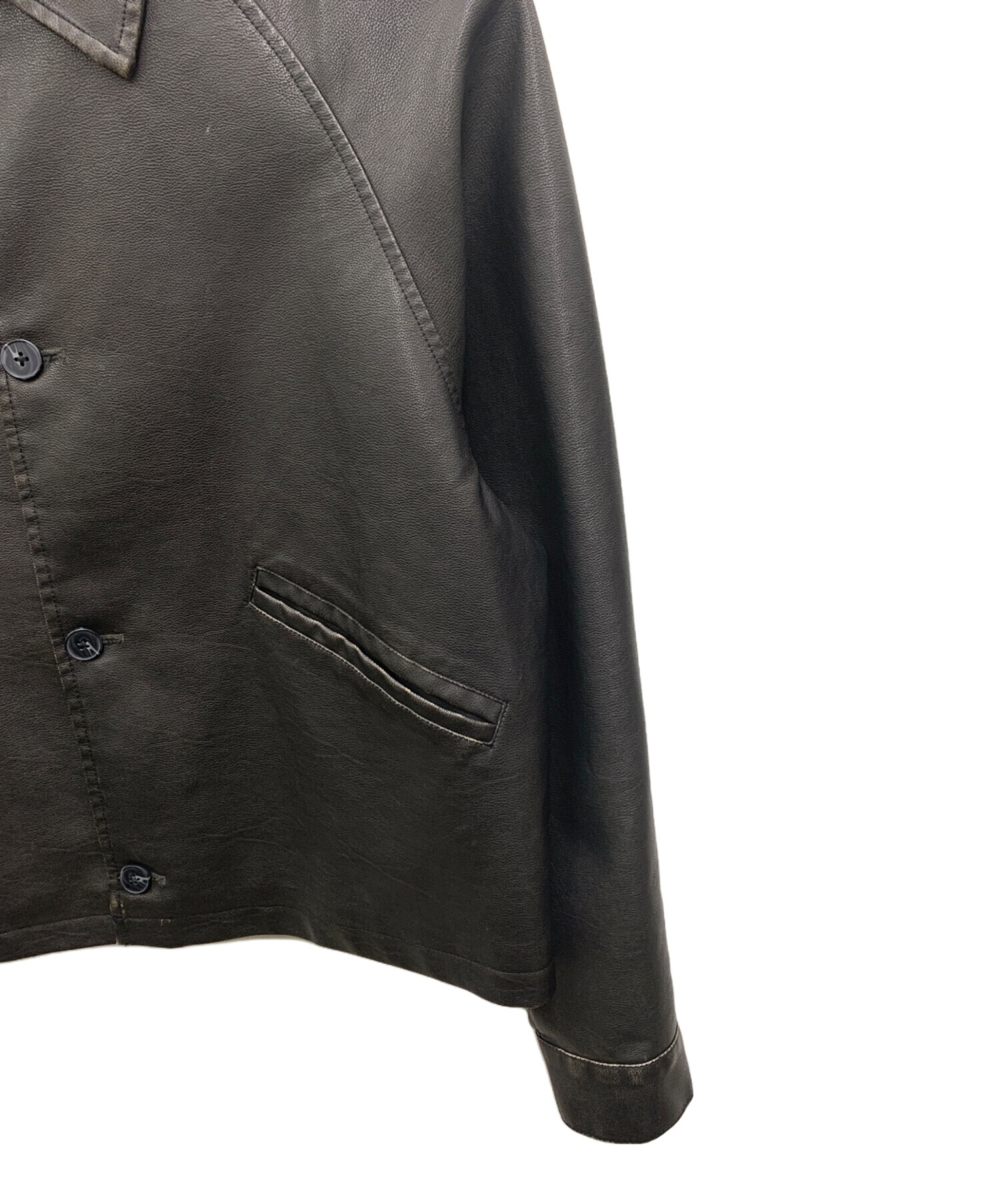 中古・古着通販】Noen (ノエン) ヴィンテージライクレザージャケット 