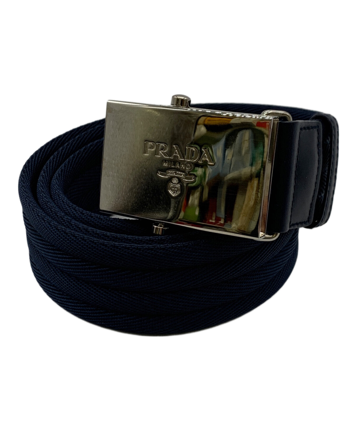 プラダ　レディース　ネイビー　ベルト 中古・古着通販】PRADA (プラダ) ガチャベルト ネイビー｜ブランド