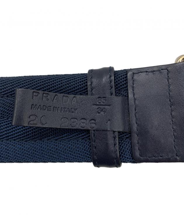 プラダ　レディース　ネイビー　ベルト 中古・古着通販】PRADA (プラダ) ガチャベルト ネイビー｜ブランド