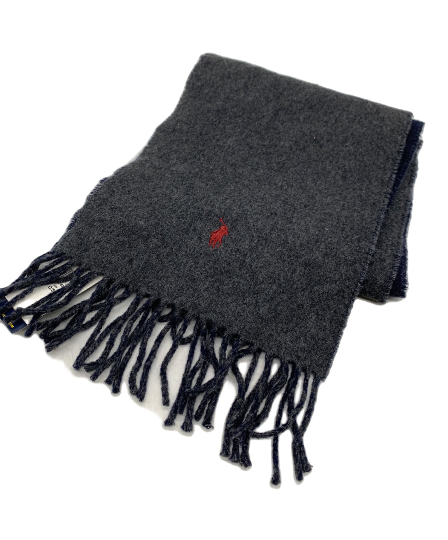 ☆新品☆LAUREN ラルフローレン　レザーロゴマフラー　ネイビー POLO RALPH LAUREN（ポロ・ラルフローレン） ポロ ラルフローレン