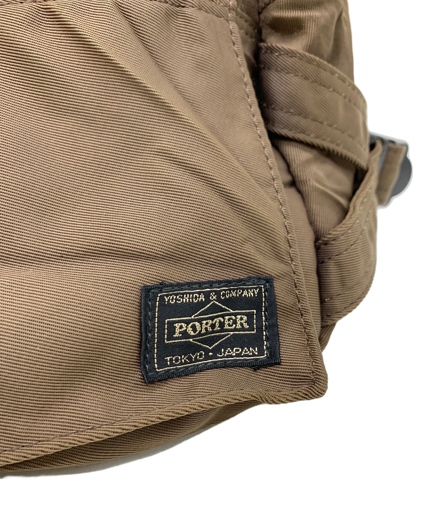 PORTER ボディバッグ ブラウン/ホワイト PORTER ポーター ボディバッグ ワンショルダーバッグ ブラウン