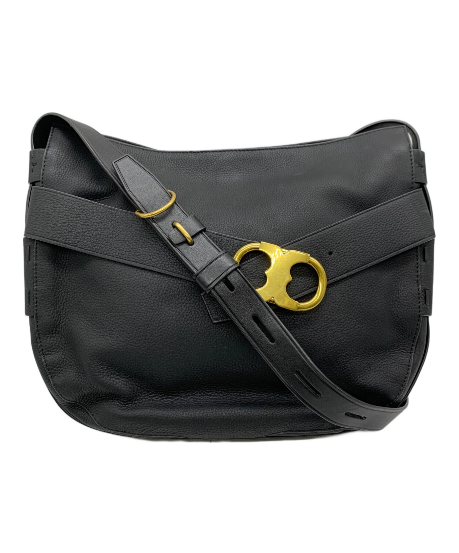 Tory Burch 黒 レザー ショルダーバッグ