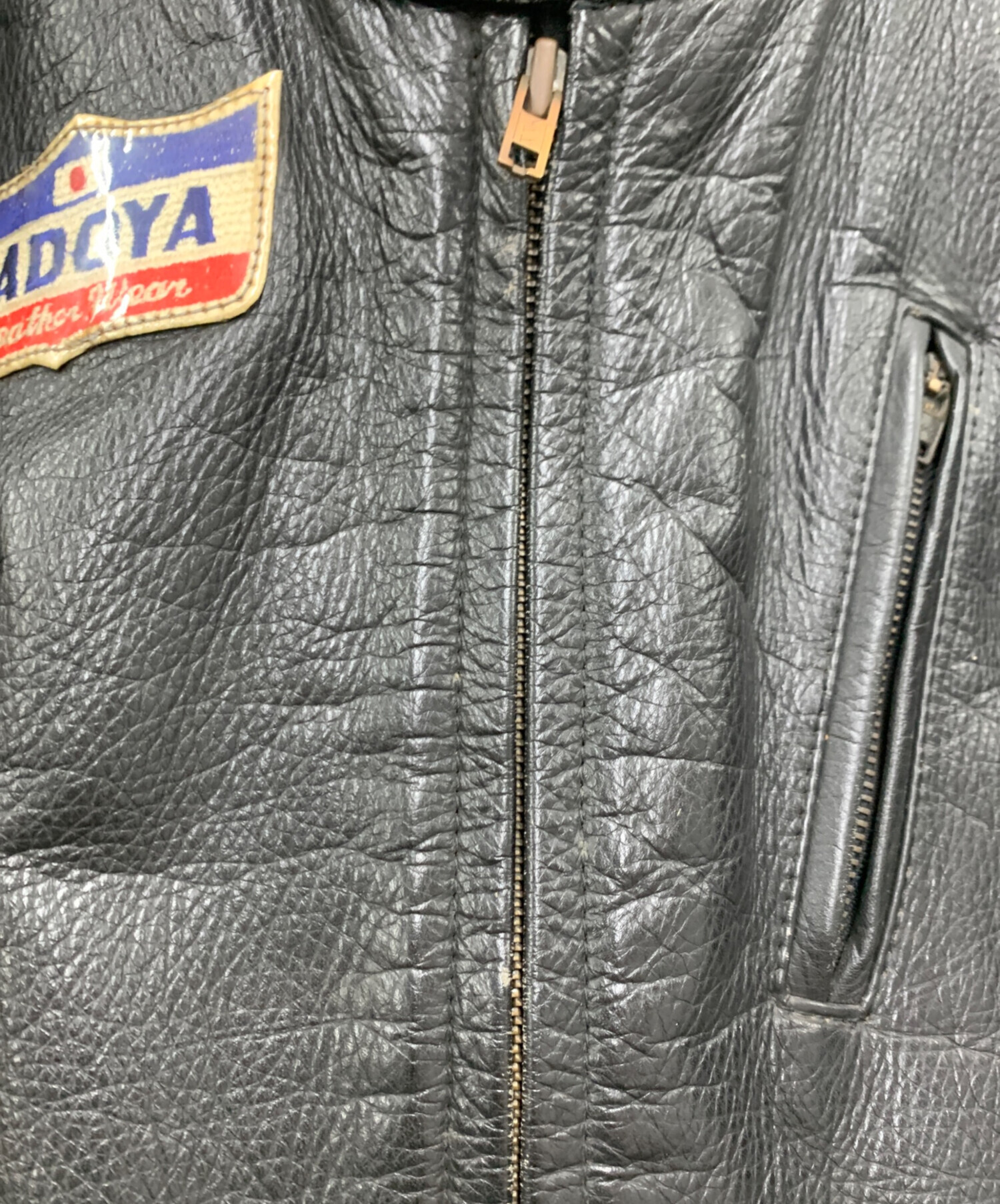 中古・古着通販】KADOYA (カドヤ) レザージャケット ブラック サイズ