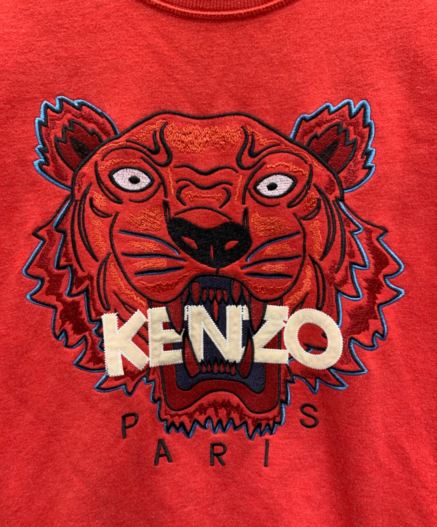 中古・古着通販】KENZO (ケンゾー) 刺繍スウェット レッド サイズ:M