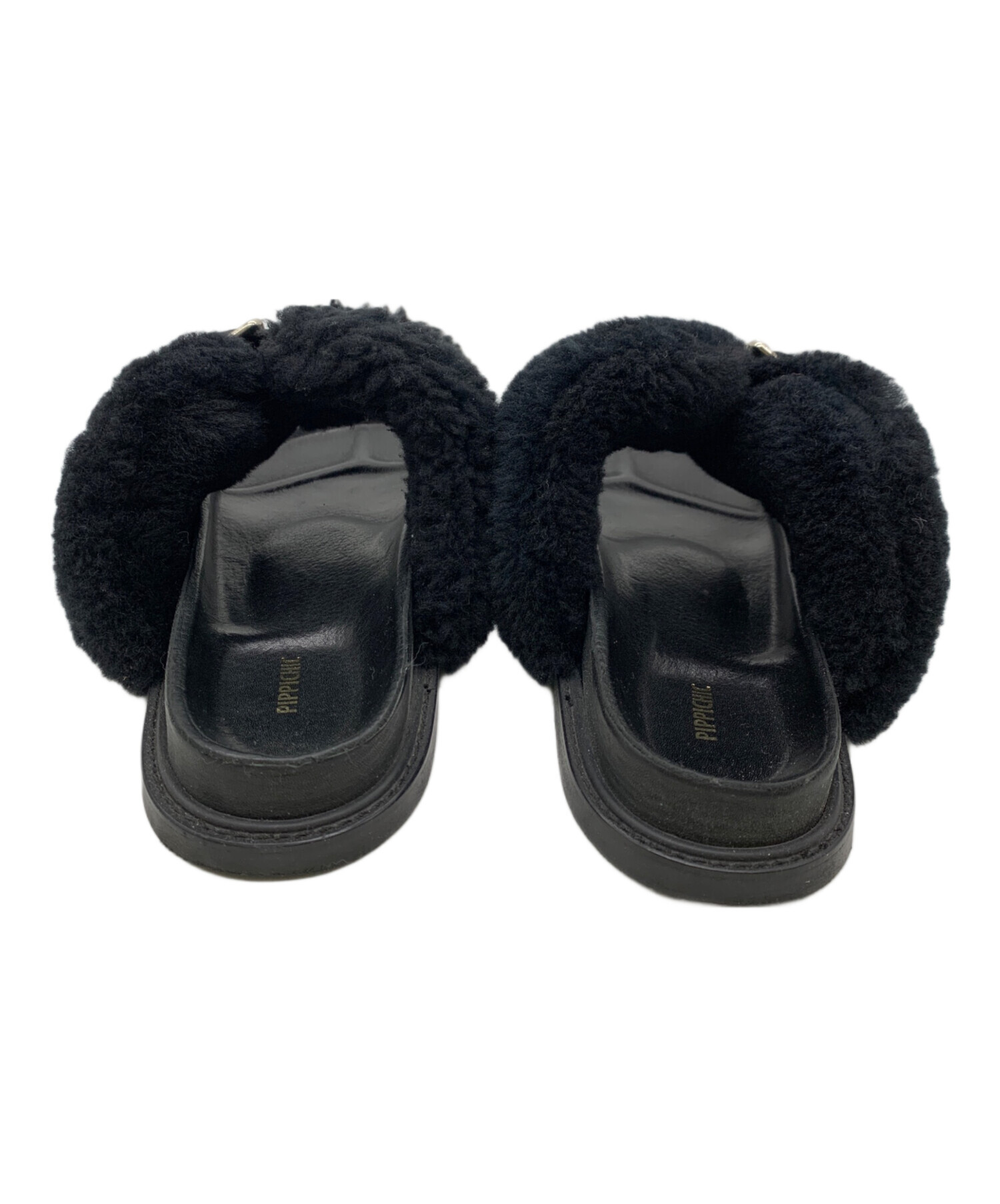 中古・古着通販】Pippichic (ピッピシック) ボアサンダル ブラック