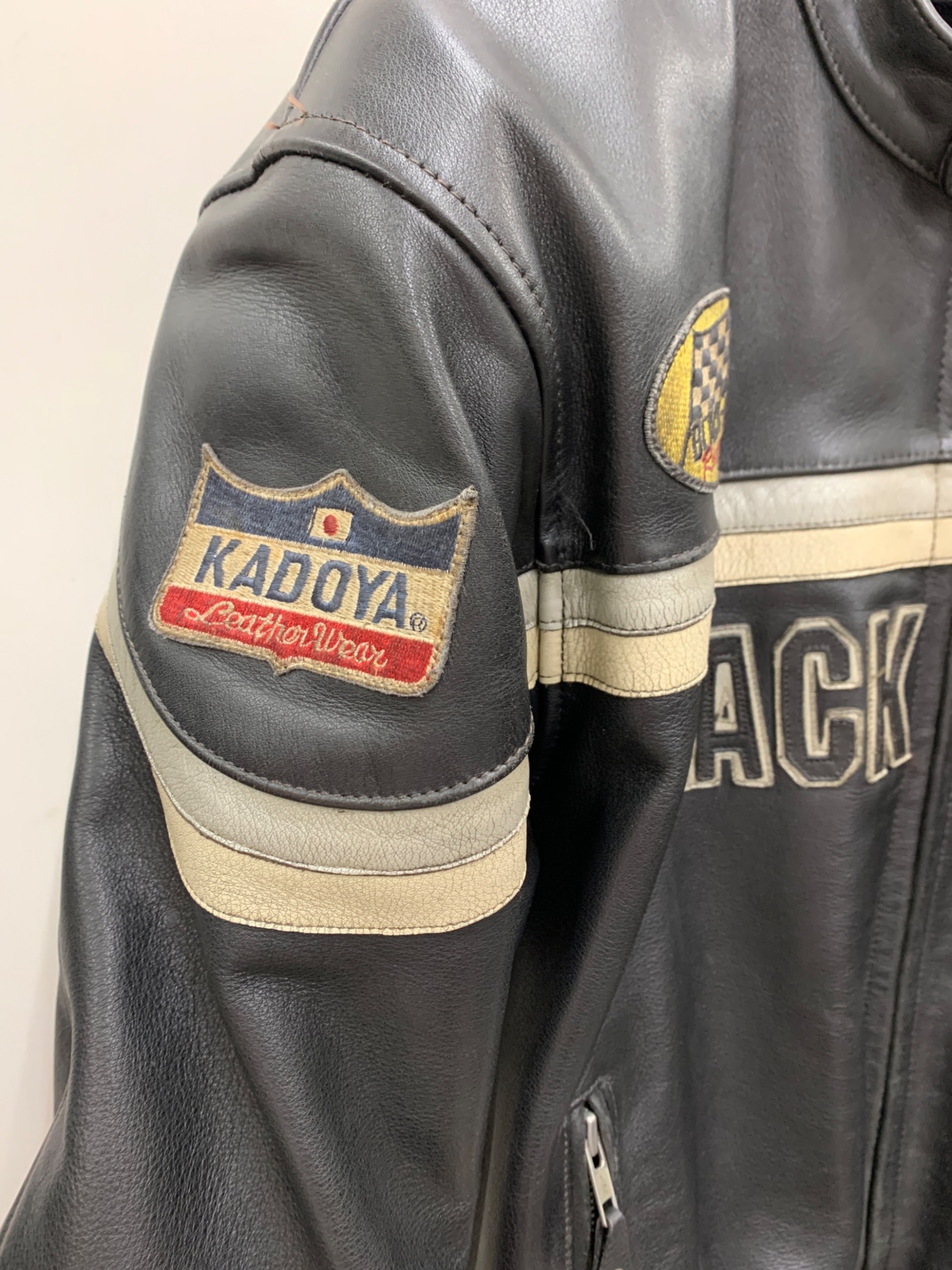 中古・古着通販】KADOYA (カドヤ) レザーライダースジャケット