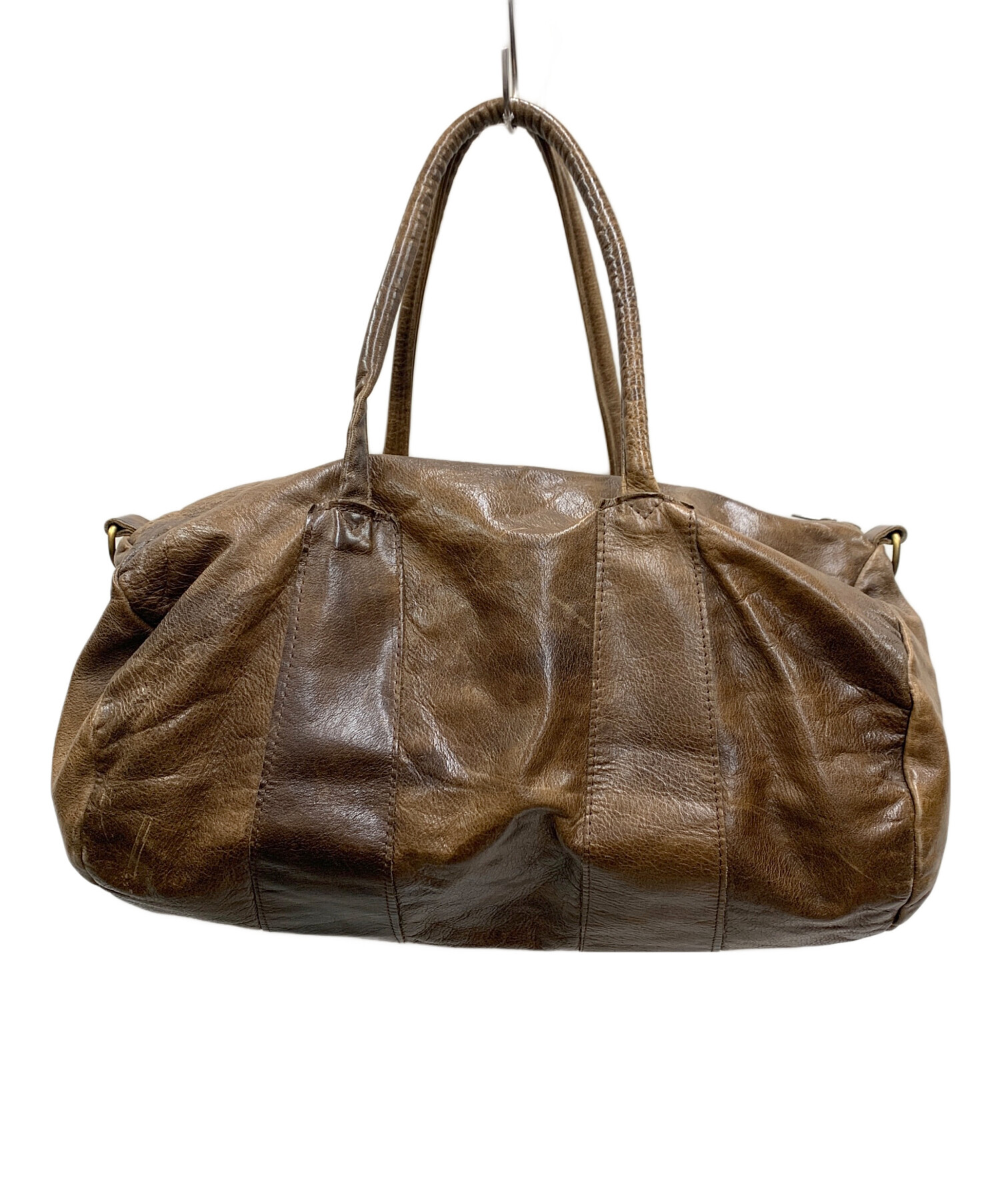 中古・古着通販】Jas-M.B. (ジャスエムビー) レザーボストンバッグ