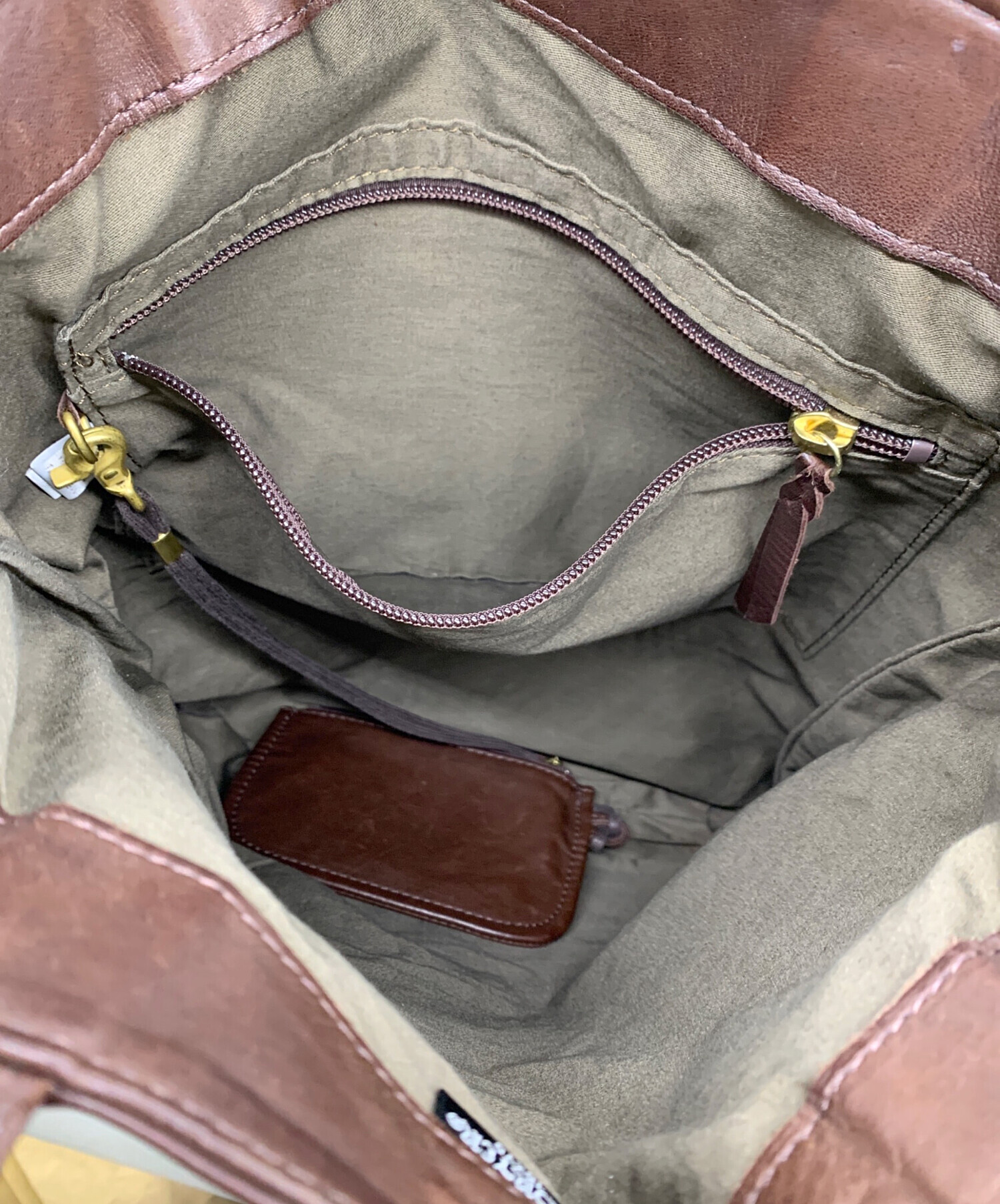 中古・古着通販】PORTER (ポーター) レザートートバッグ ブラウン 