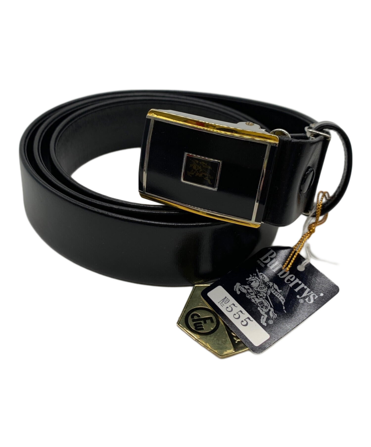 希少☆新品☆バーバリーズ　ベルト　ホースロゴ　レザー　黒　burberrys 金 希少 Burberrys バーバリーズ ゴールド 金具 レザーベルト 黒 - メルカリ