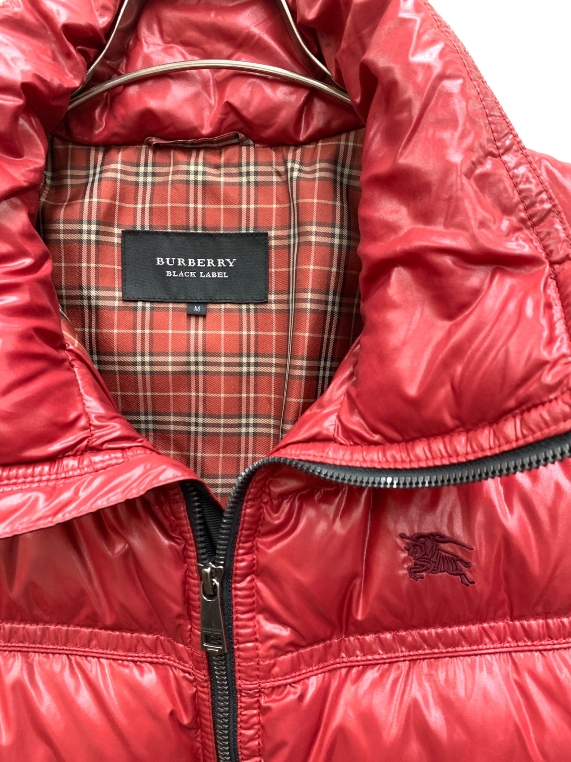 【未使用に近い】BURBERRY BLACK LABEL ダウンジャケット M BURBERRY BLACK LABEL◇ダウンジャケット/L/ポリエステル/ブラック