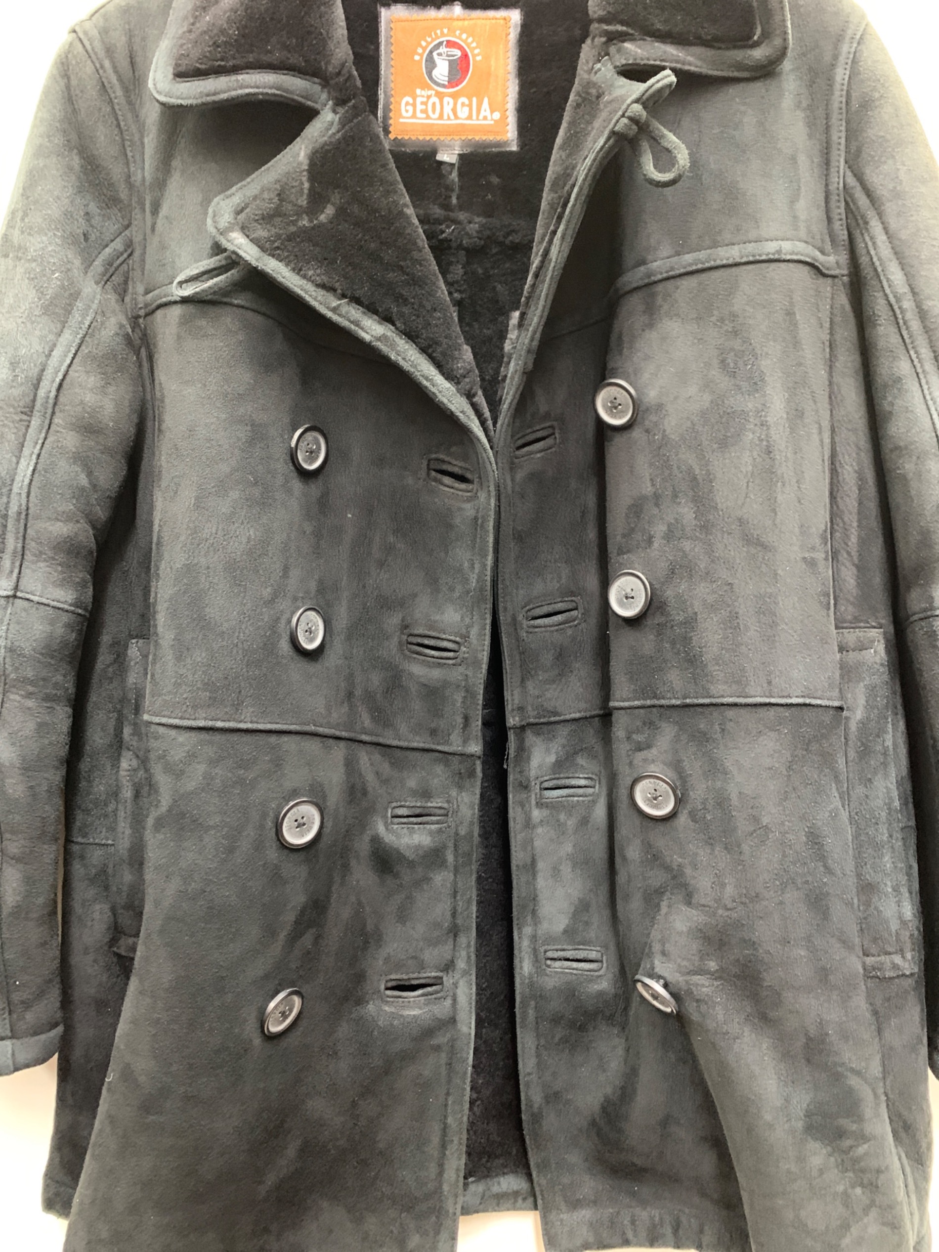 中古・古着通販】GEORGIA (ジョージア) ムートンコート ブラック