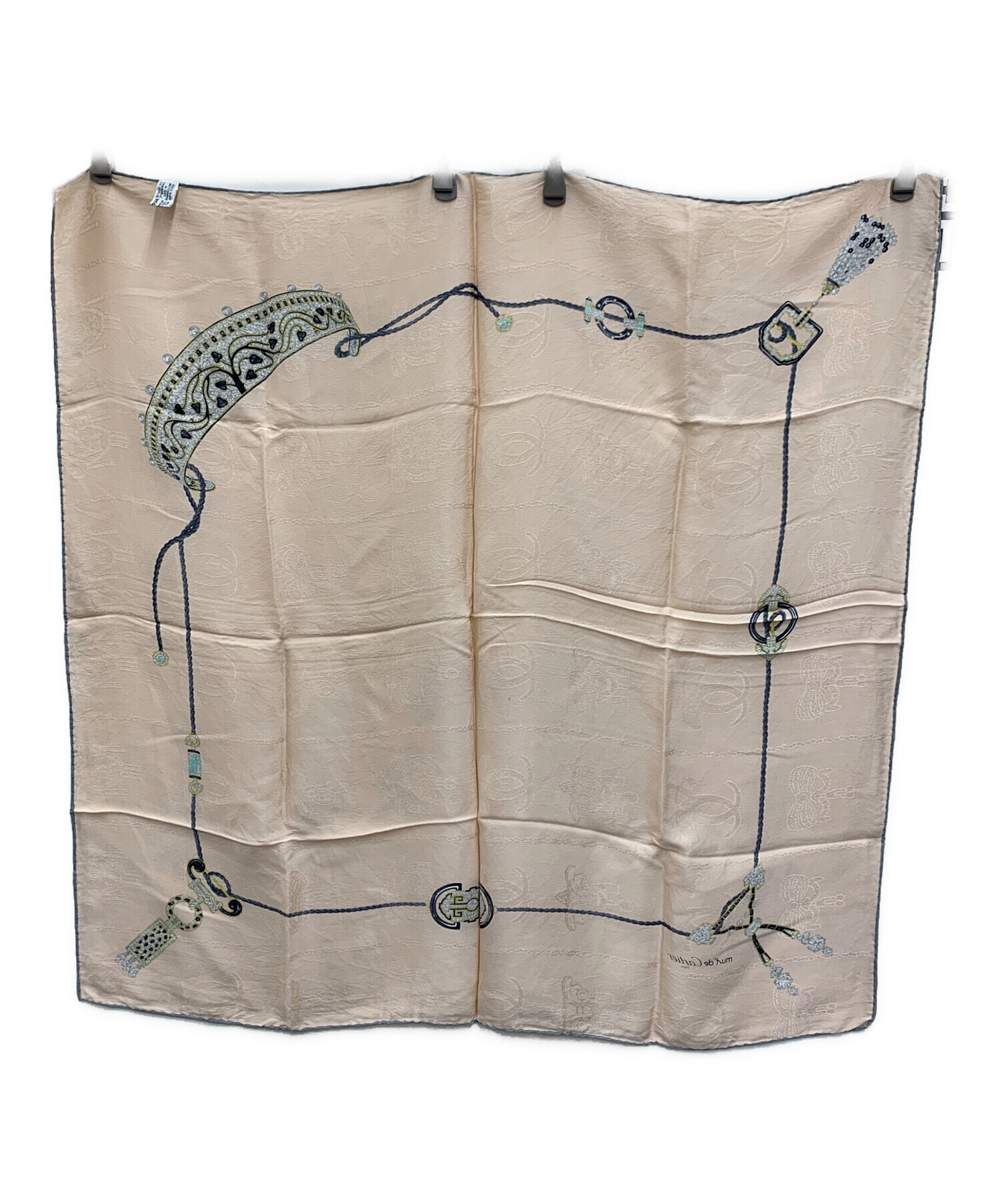 中古・古着通販】Cartier (カルティエ) シルクスカーフ ベージュ