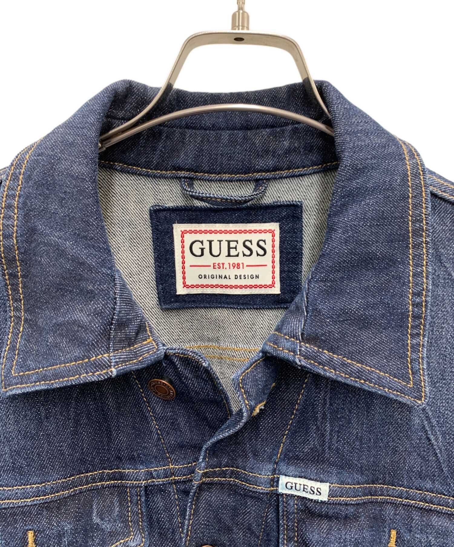 中古・古着通販】GUESS (ゲス) デニムジャケット インディゴ サイズ:L 