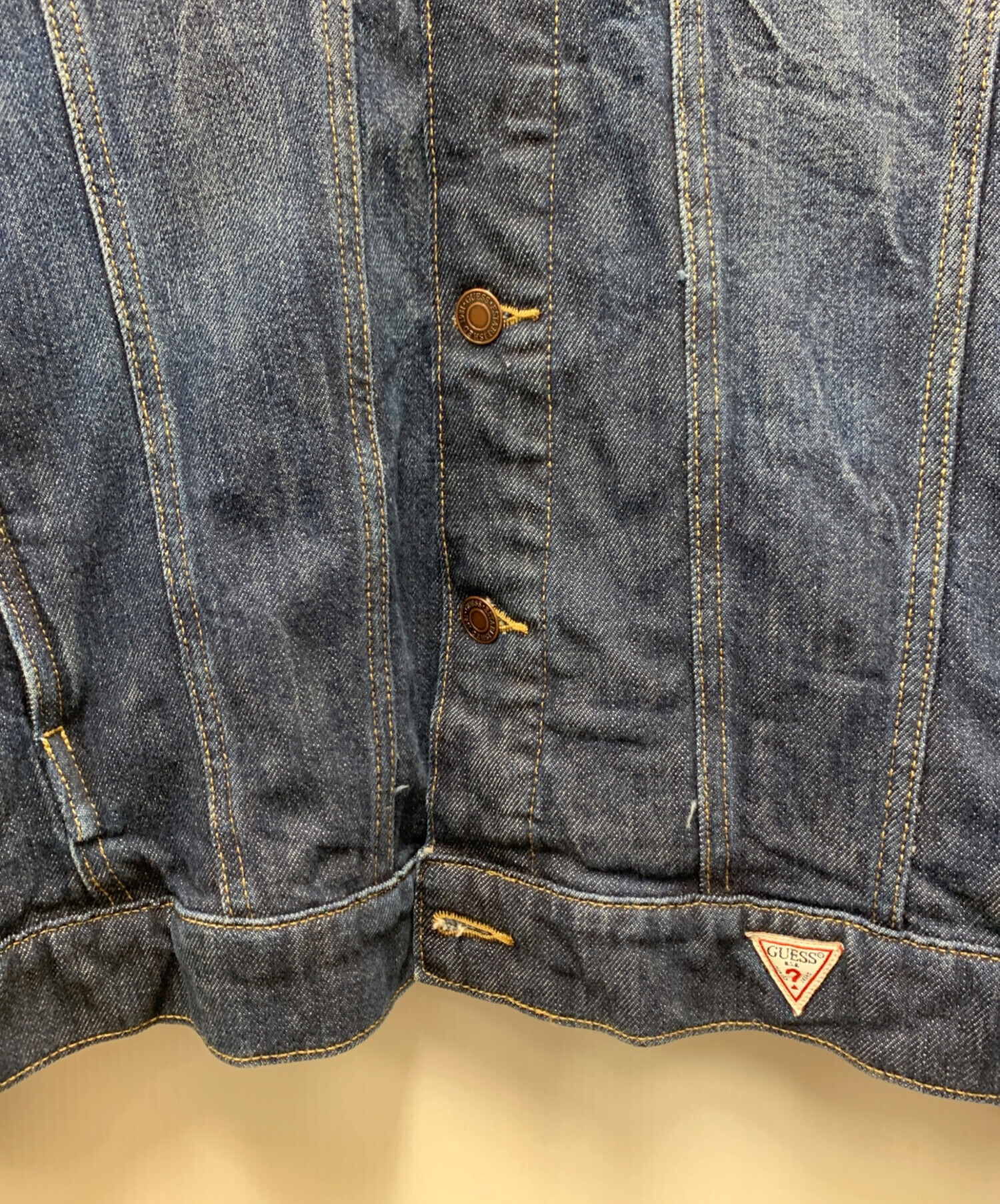中古・古着通販】GUESS (ゲス) デニムジャケット インディゴ サイズ:L 