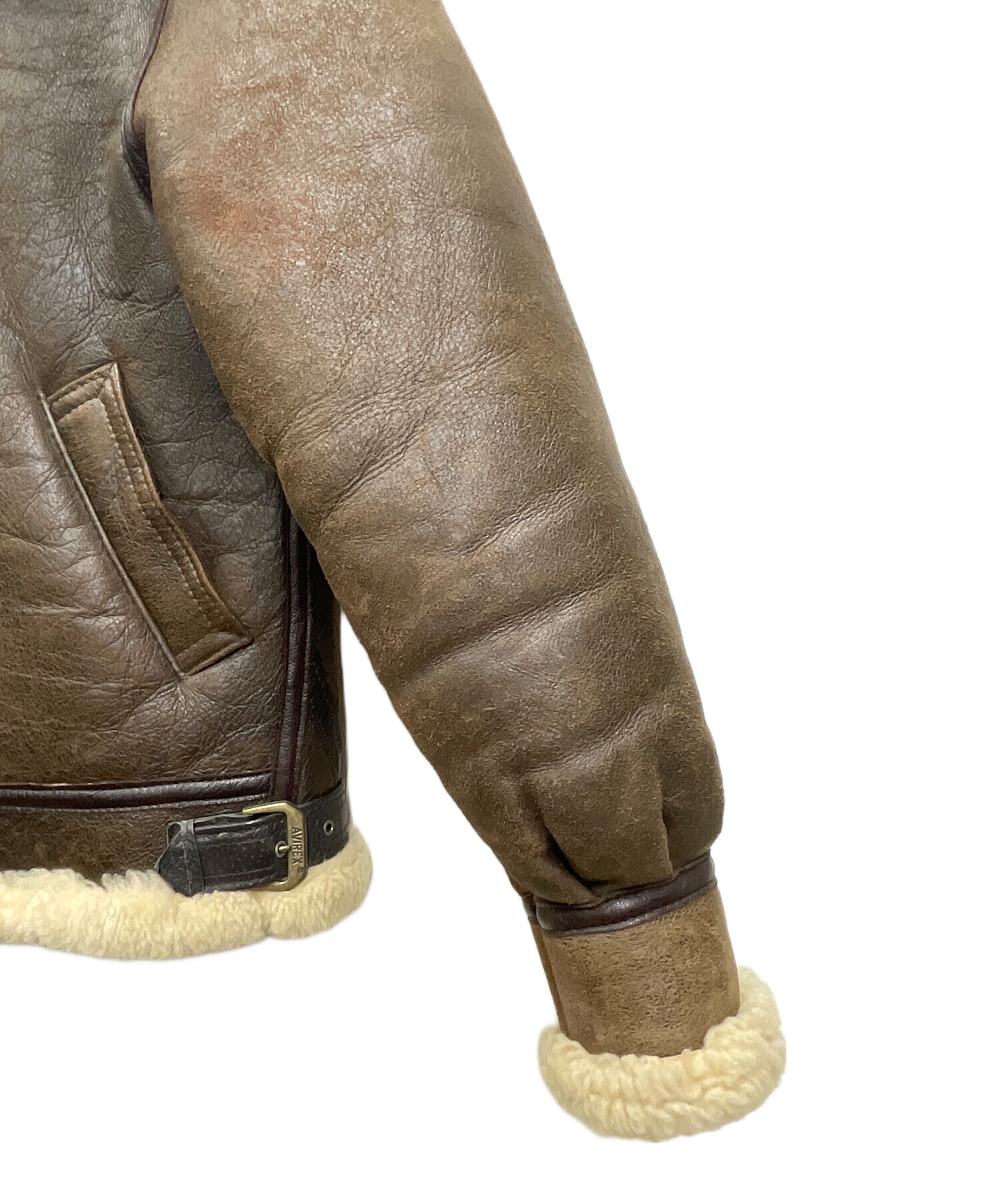 アヴィレックス　フライトジャケット　レザージャケット　ブラウン　10サイズ 中古・古着通販】AVIREX (アヴィレックス) フライトジャケット