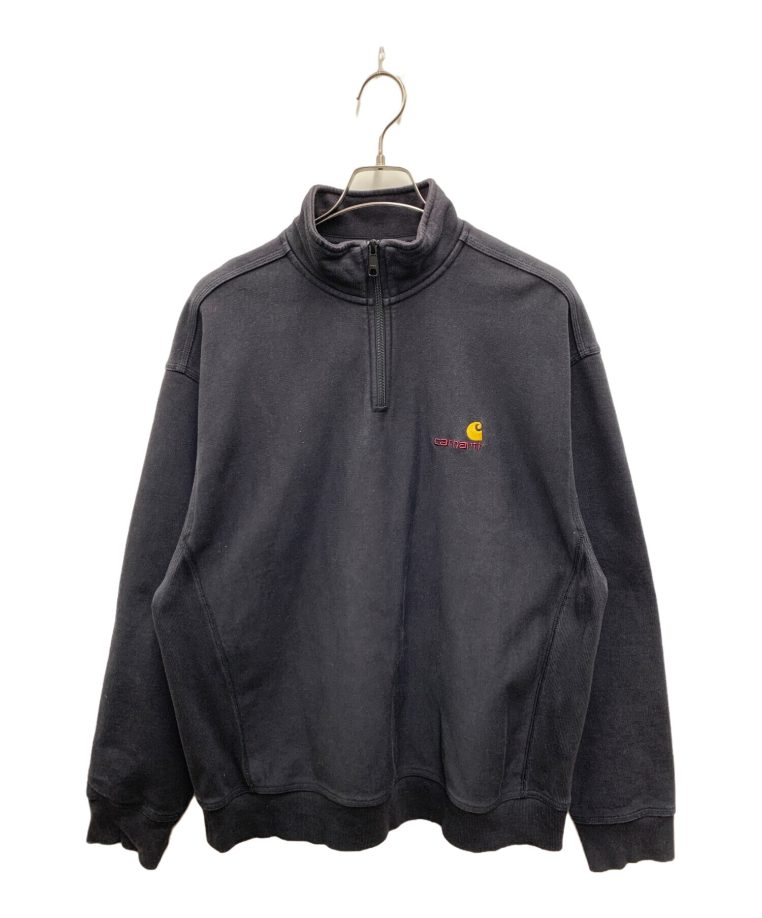 XLARGE ブラック ハーフジップ トレーナー XL 全2色 エクストララージ 