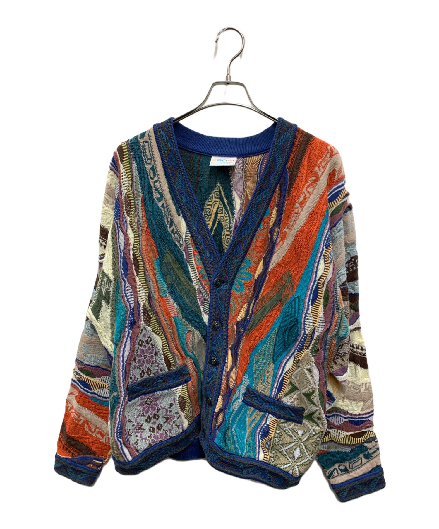 中古・古着通販】Coogi (クージー) 3Dニットカーディガン マルチカラー