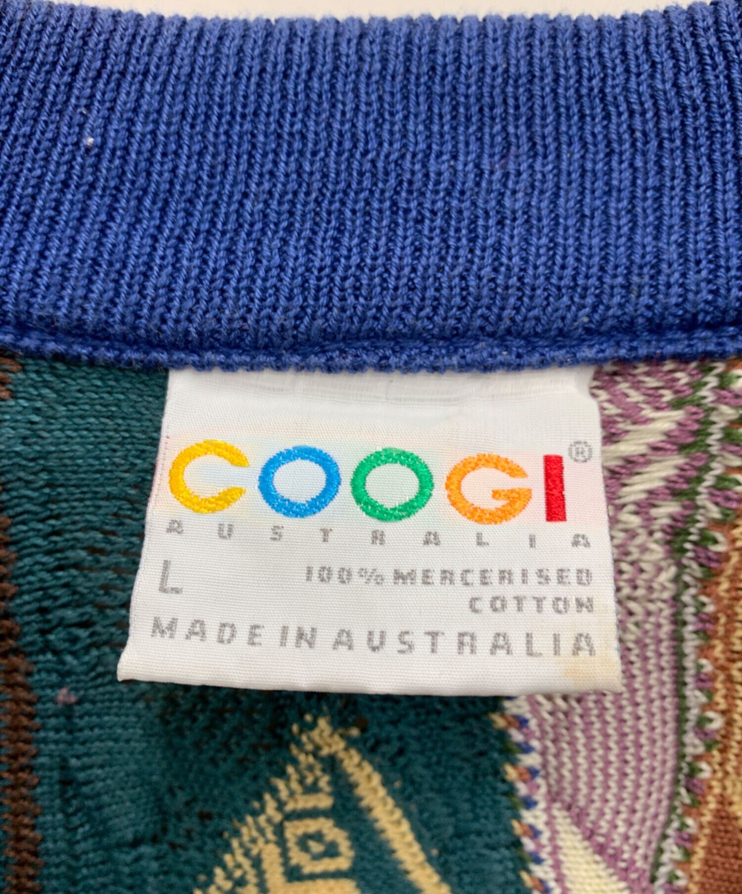 中古・古着通販】Coogi (クージー) 3Dニットカーディガン マルチカラー