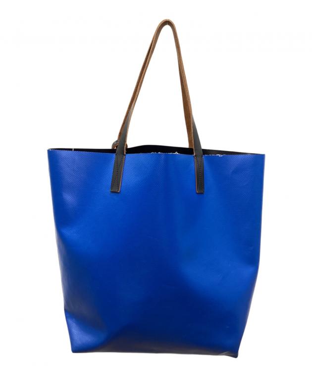 MARNI MARKETトートバッグ ブルー 中古・古着通販】MARNI (マルニ) バイカラートートバッグ ブルー