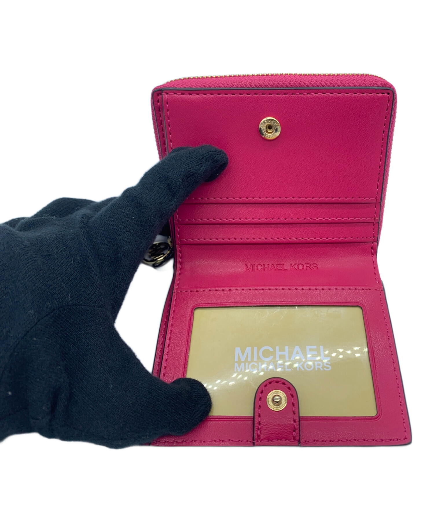 中古・古着通販】MICHAEL KORS (マイケル・コース) 2つ折り財布 ピンク