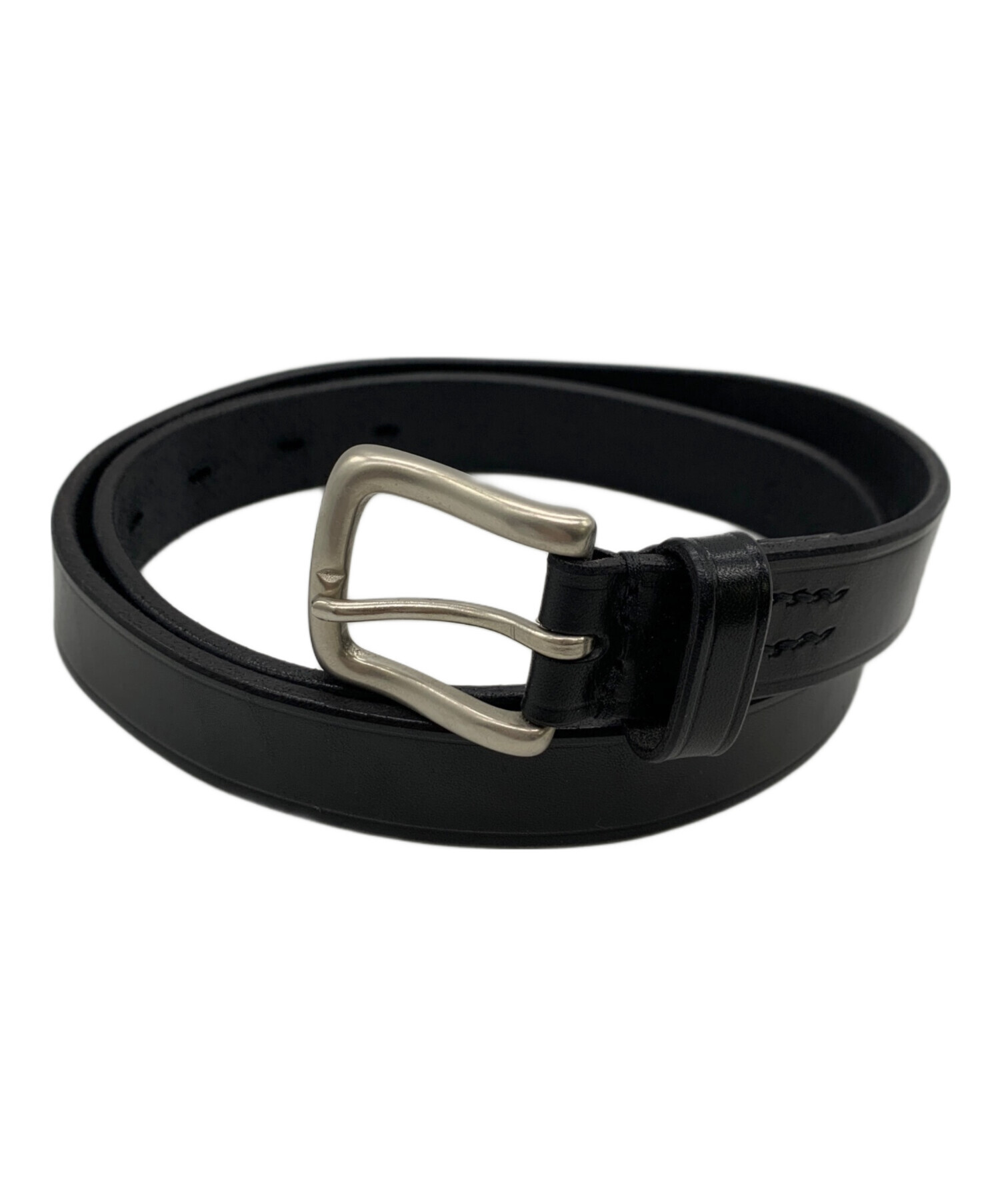 SLOW&CO スロウアンドコー ベルト  黒 【古着】【中古】【送料無料】 中古・古着通販】SLOW (スロウ) レザーベルト ブラック｜ブランド