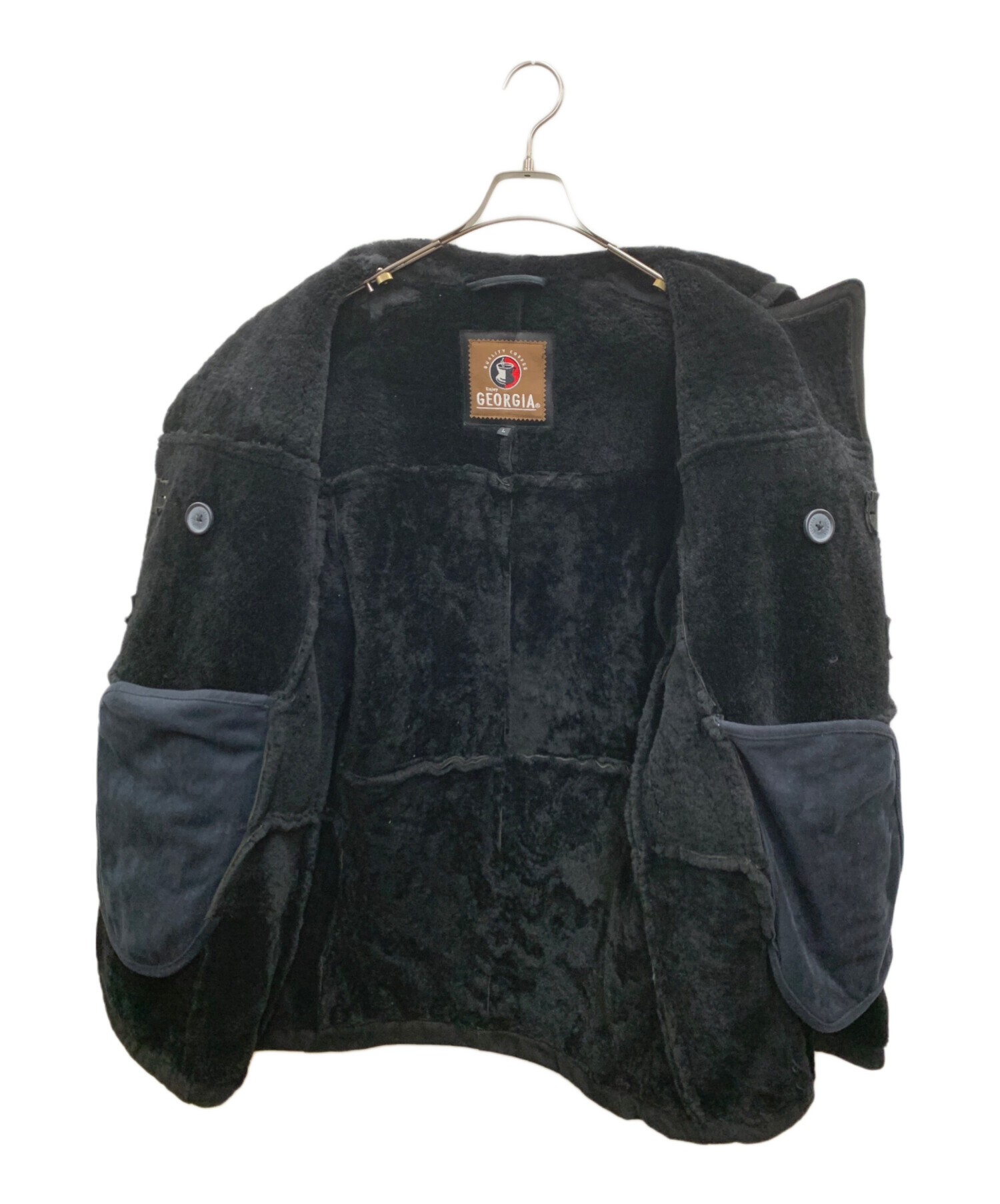 中古・古着通販】Georgia (ジョージア) ムートンコート ブラック