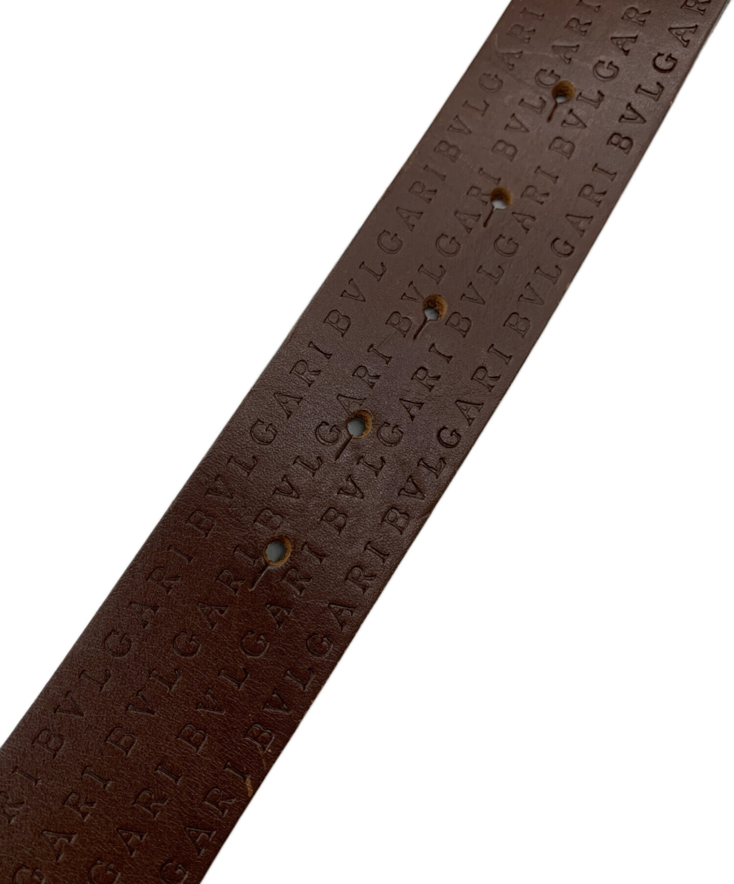 BVLGARI レザーベルト　ブラウン BVLGARI ブラウンレザー ベルト サイズ42 BVLGARI ブルガリ ブルガリ