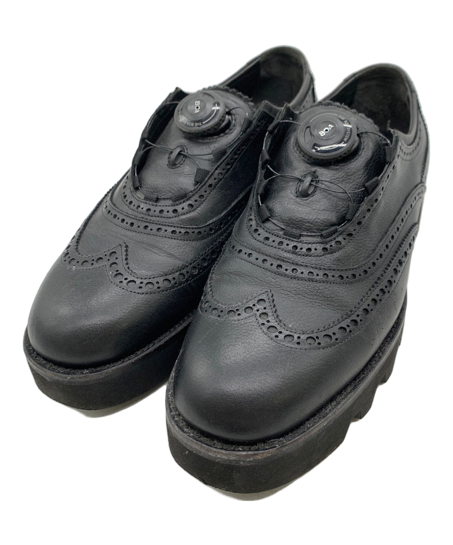中古・古着通販】vibram (ビブラム) ウィングチップシューズ ブラック 