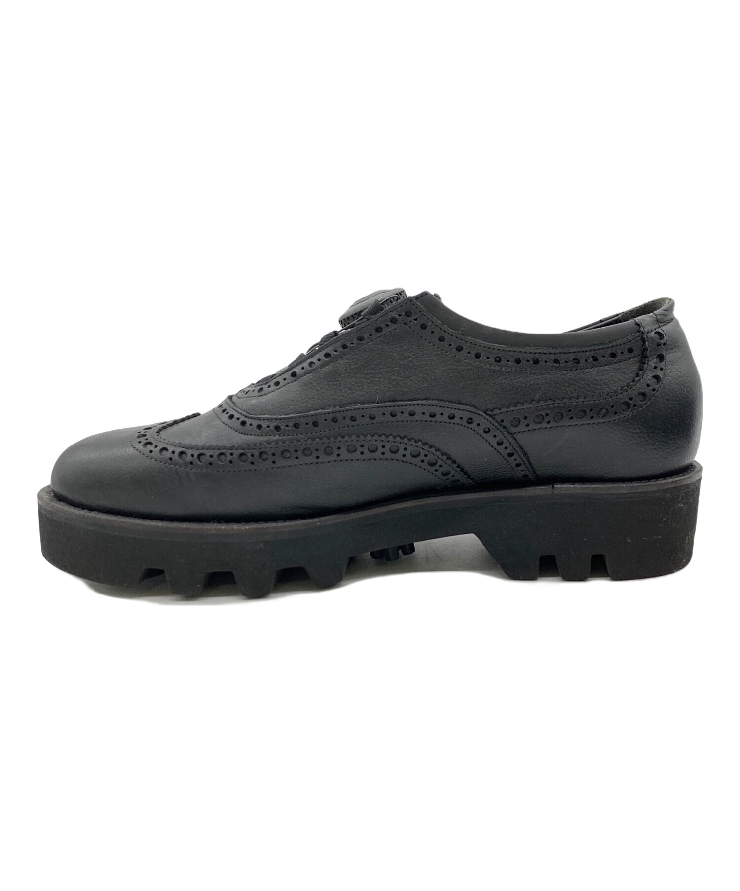 中古・古着通販】vibram (ビブラム) ウィングチップシューズ ブラック 