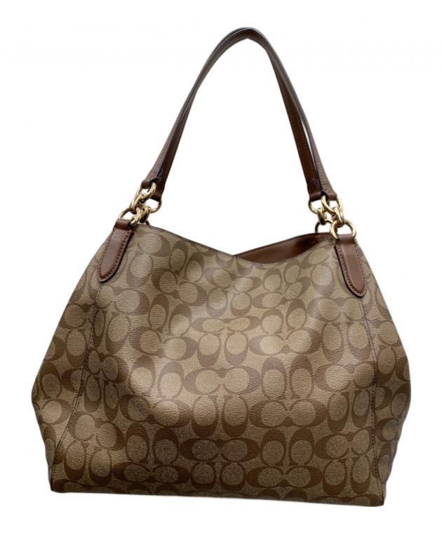 COACH 編み込み ベージュ ハンドバッグ COACH 編み込み ベージュ ハンドバッグ COACH 編み込み ベージュ