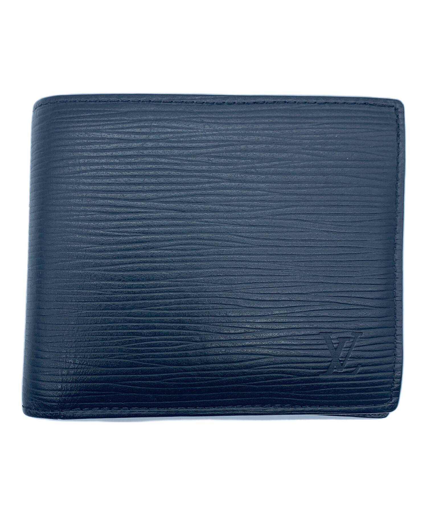 中古・古着通販】LOUIS VUITTON (ルイ ヴィトン) 2つ折り財布 ブラック 