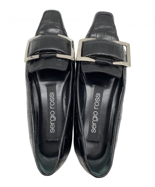 中古・古着通販】sergio rossi (セルジオロッシ) クロコ型押しレザー