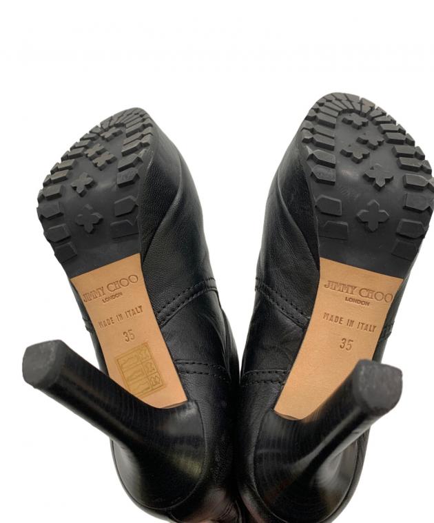 中古・古着通販】JIMMY CHOO (ジミーチュウ) ショートブーツ ブラック