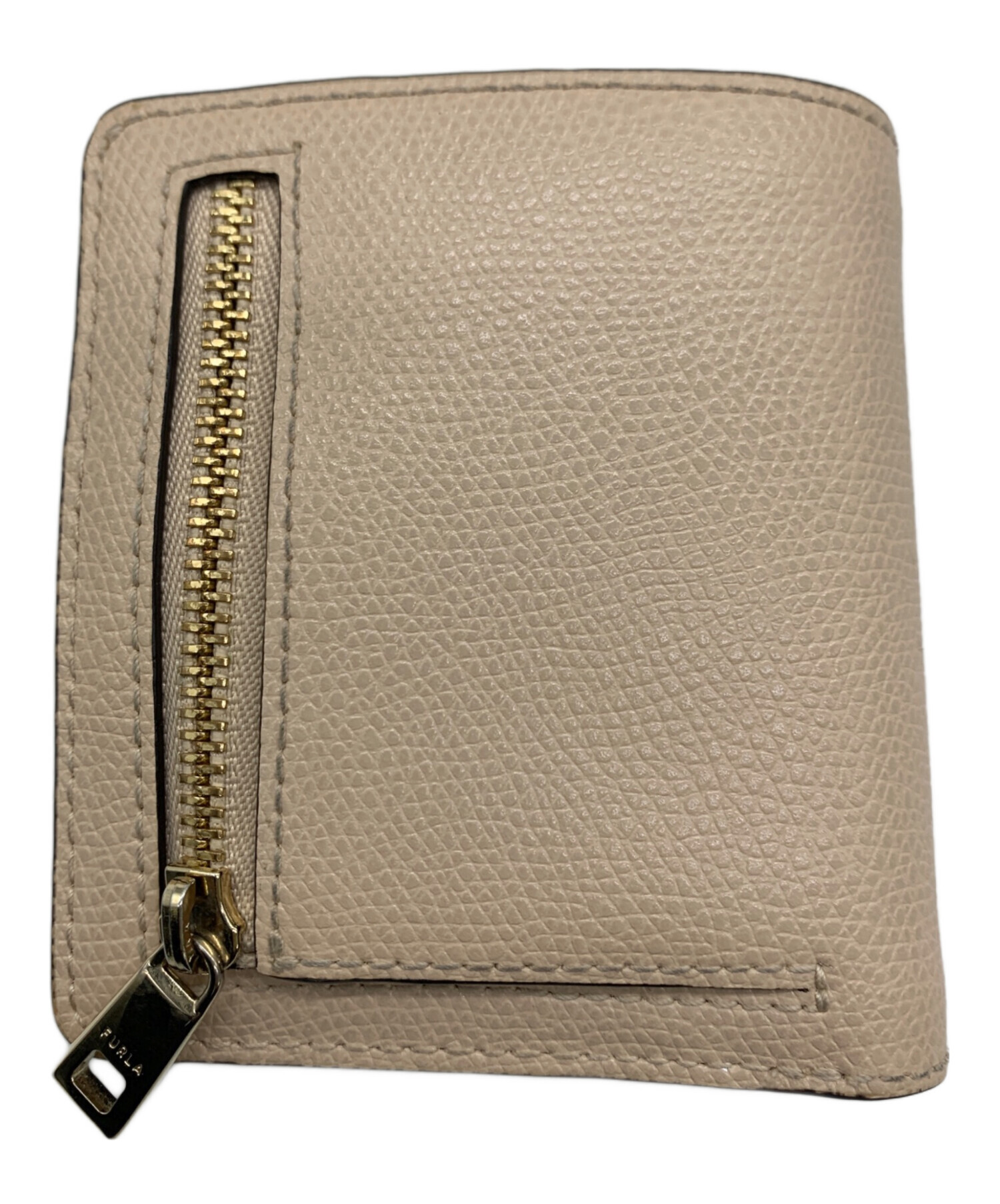 中古・古着通販】FURLA (フルラ) 2つ折り財布 ベージュ｜ブランド