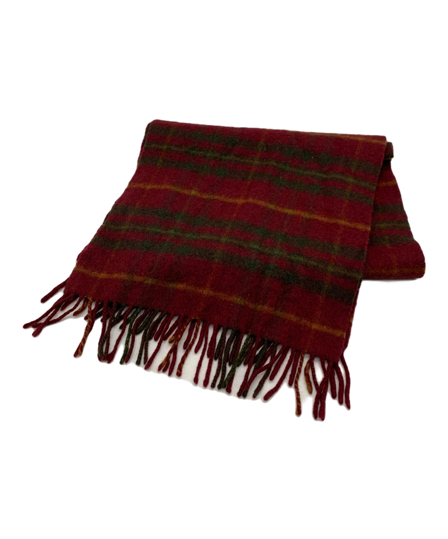 Johnstons of Elgin 中判マフラー レッド 190x35cm 中古・古着通販】JOHNSTONS OF ELGIN (ジョンストンズオブエルガン