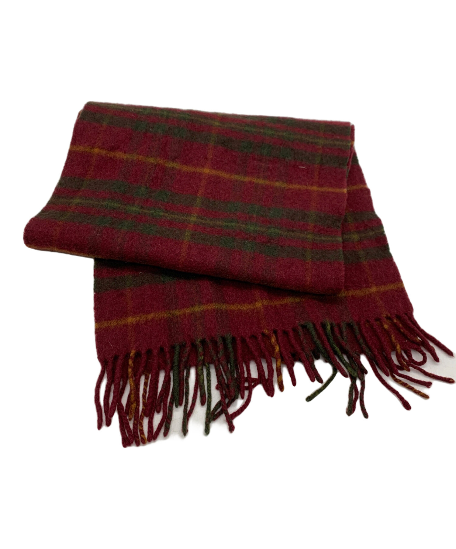 Johnstons of Elgin カシミヤ　マフラー レッド 中古・古着通販】JOHNSTONS OF ELGIN (ジョンストンズオブエルガン