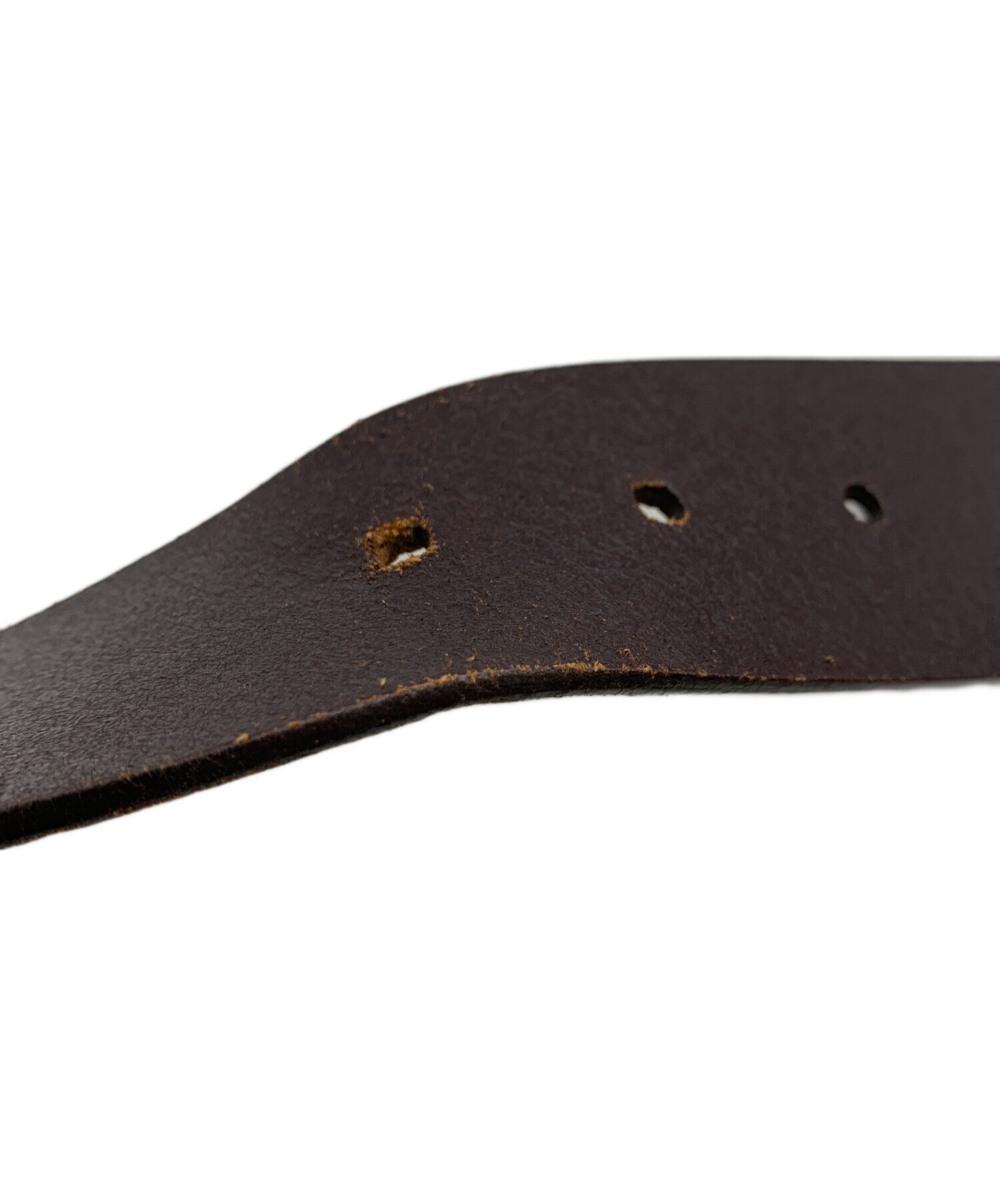 GUCCI ブラウンレザーベルト （ヴィンテージ）レア★未使用/新古品 中古・古着通販】GUCCI (グッチ) レザーベルト ブラウン｜ブランド