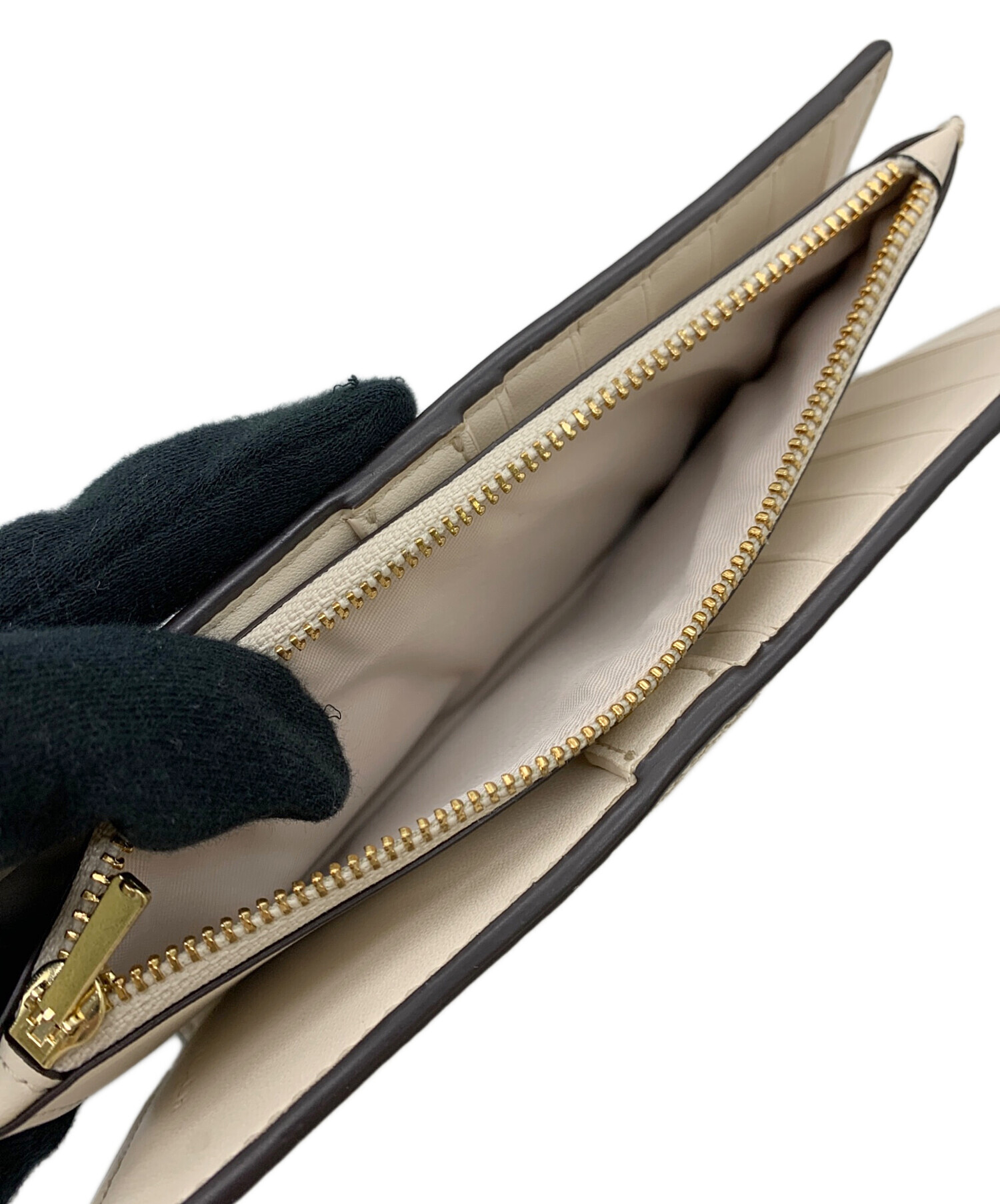 コーチ フルファスナー長財布  5255 レザー レディース ベージュ【中古】 中古・古着通販】COACH (コーチ) 長財布 ベージュ｜ブランド・古着通販