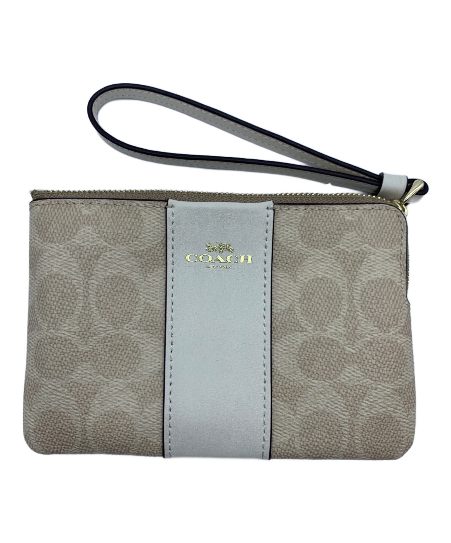 中古・古着通販】COACH (コーチ) ポーチ ベージュ｜ブランド・古着通販 