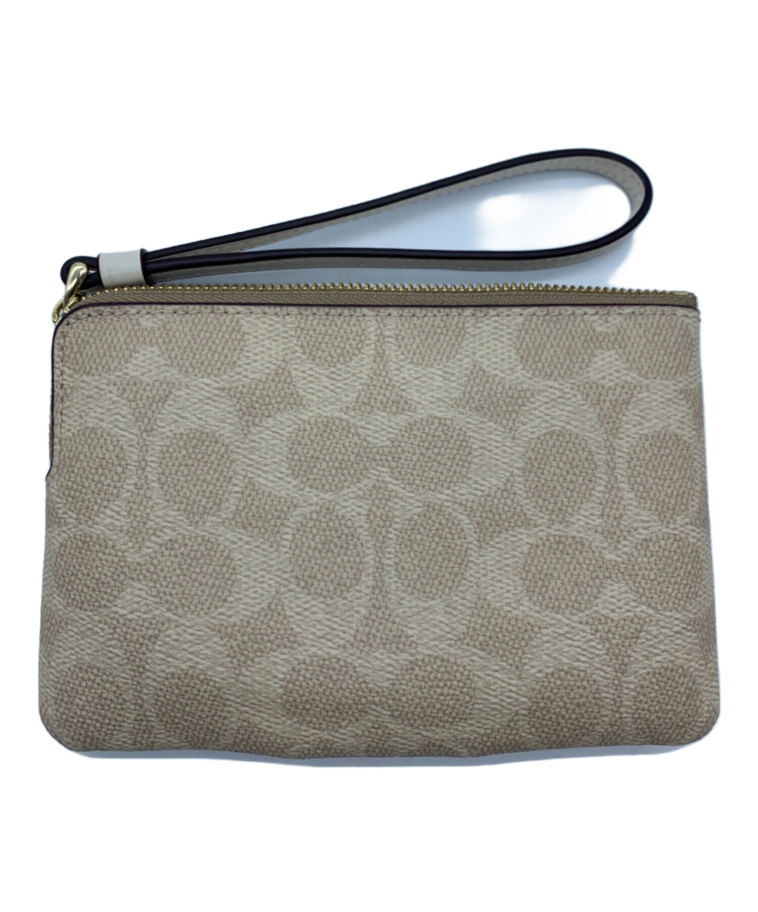 中古・古着通販】COACH (コーチ) ポーチ ベージュ｜ブランド・古着通販 