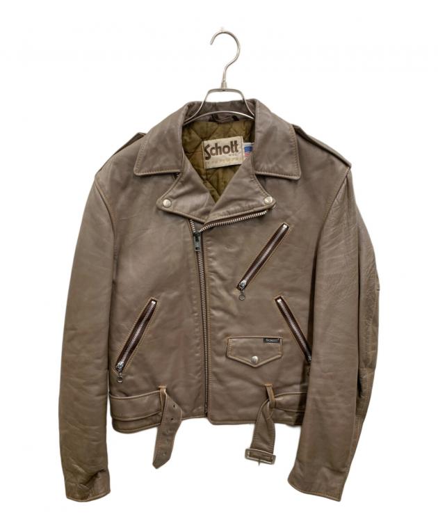 中古・古着通販】Schott (ショット) レザージャケット ブラウン サイズ