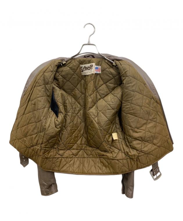 中古・古着通販】Schott (ショット) レザージャケット ブラウン サイズ