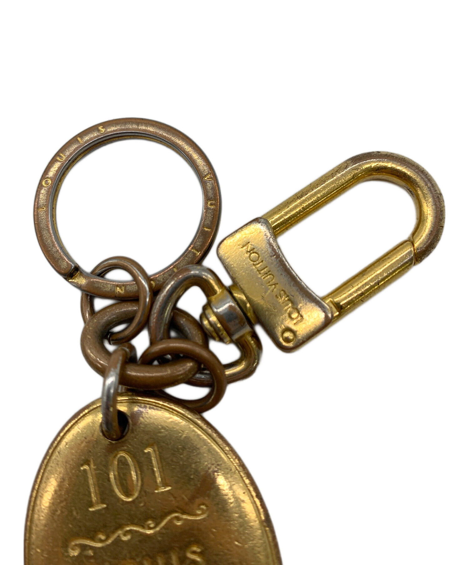 ルイヴィトン ゴールドチャーム LOUIS VUITTON ルイ・ヴィトン 小物 バックチャーム LVサークル