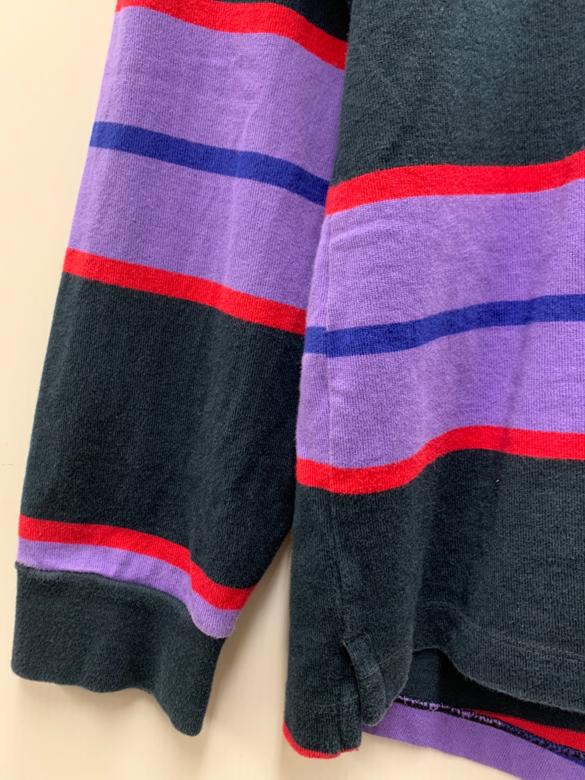 中古・古着通販】NIKE (ナイキ) ラガーシャツ ブラック×パープル