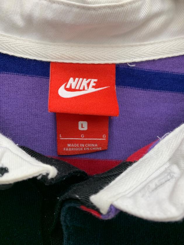 中古・古着通販】NIKE (ナイキ) ラガーシャツ ブラック×パープル