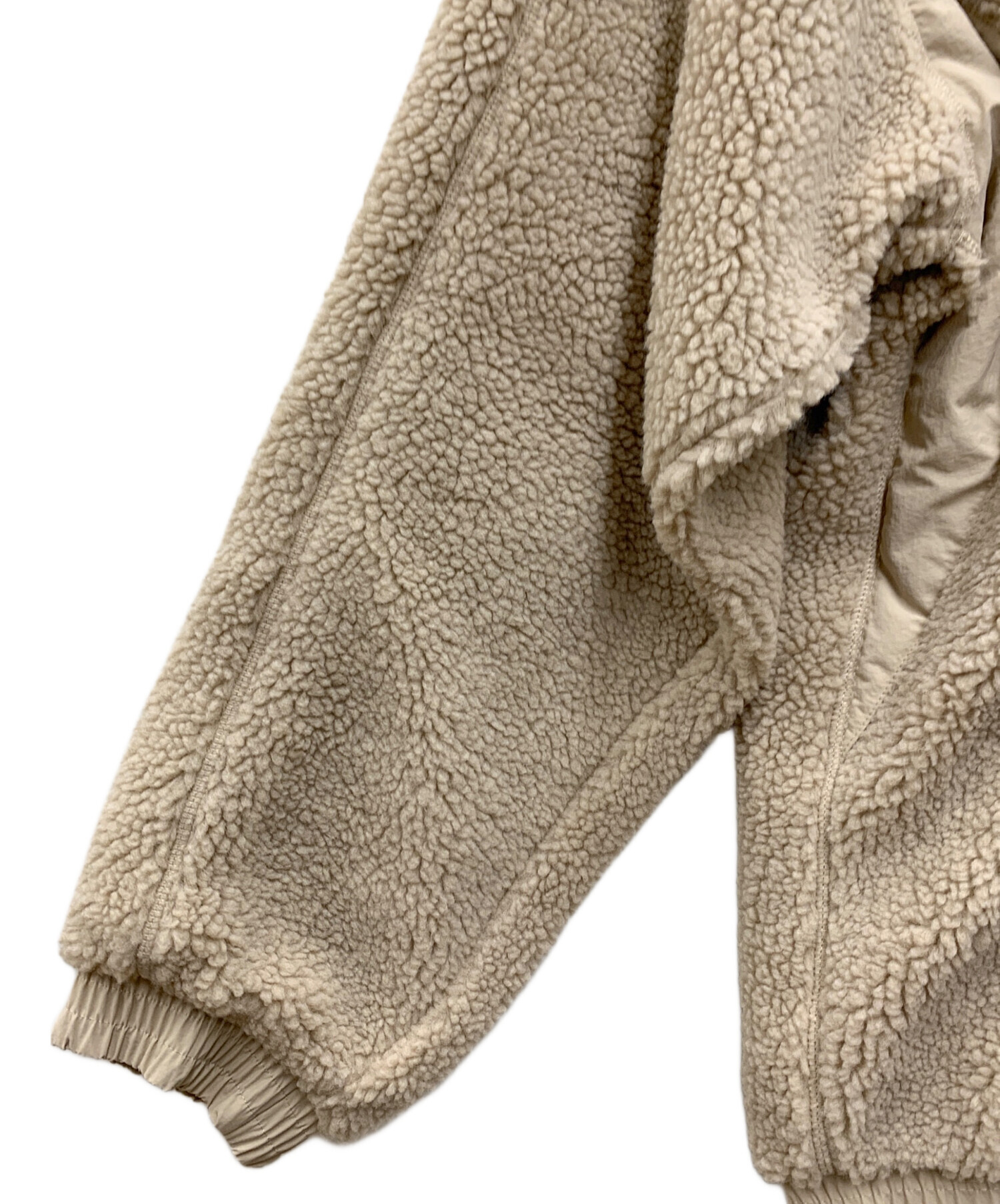 中古・古着通販】adidas (アディダス) ボアジャケット ベージュ サイズ