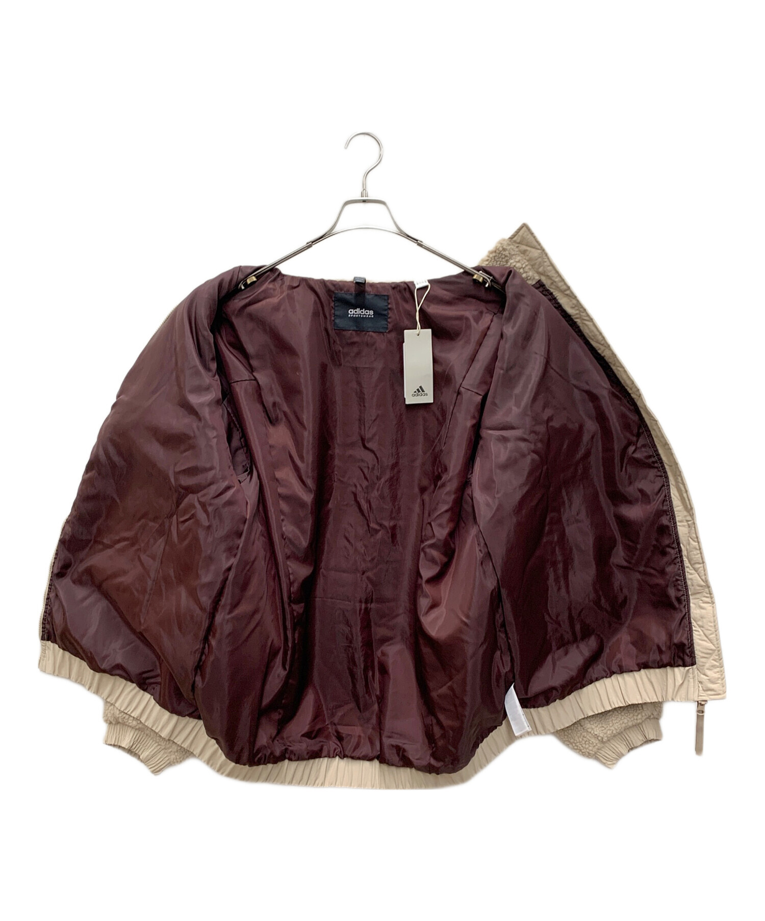 中古・古着通販】adidas (アディダス) ボアジャケット ベージュ サイズ