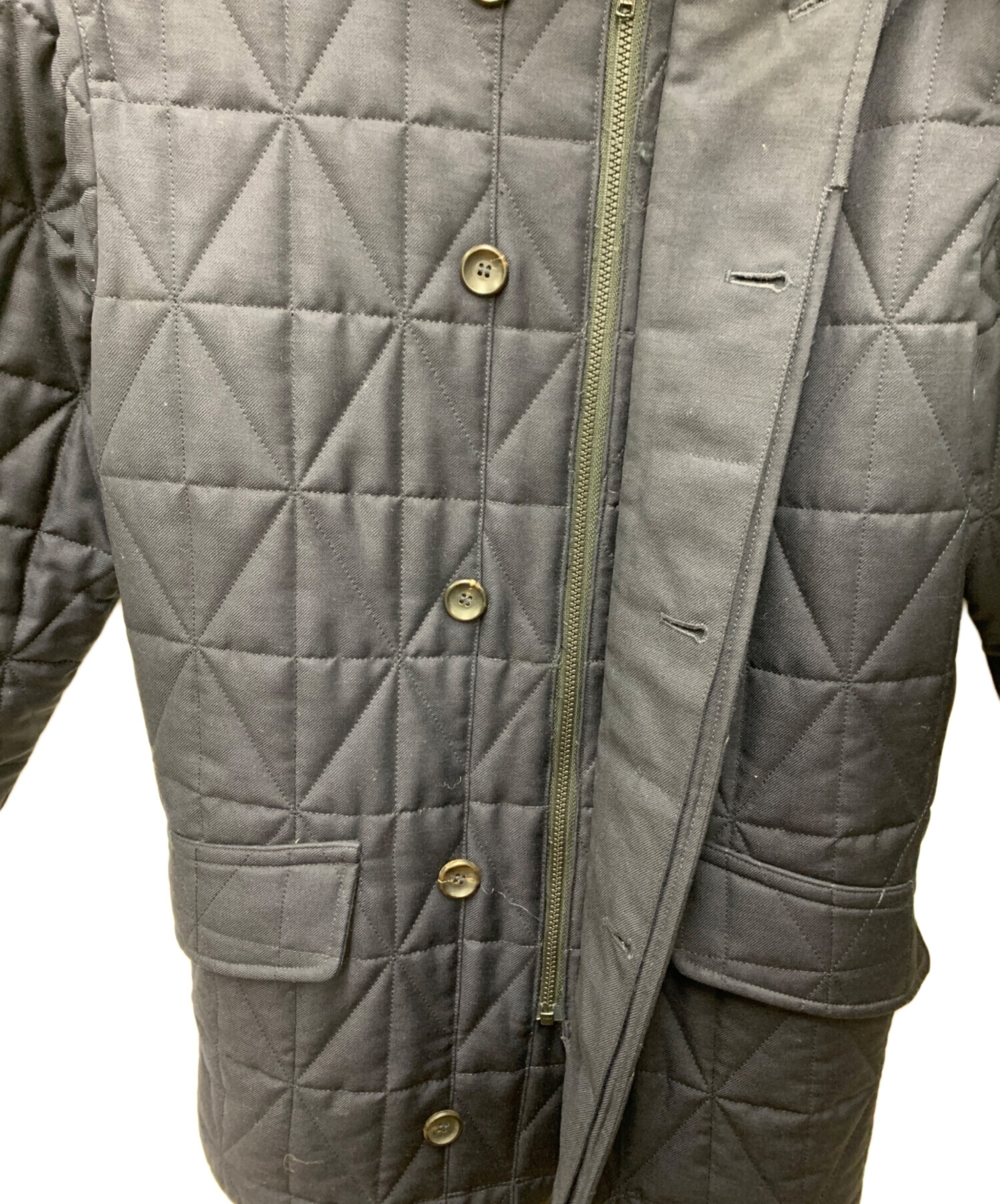 中古・古着通販】dunhill (ダンヒル) キルティングコート ネイビー
